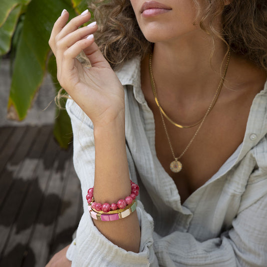 Armband | Wild nature | Jade raspberry