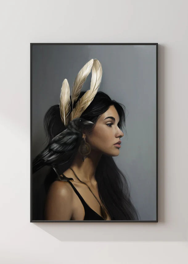 LINN WOLD | CROW AND FEATHERS 2ND EDITION | 70x100 CM